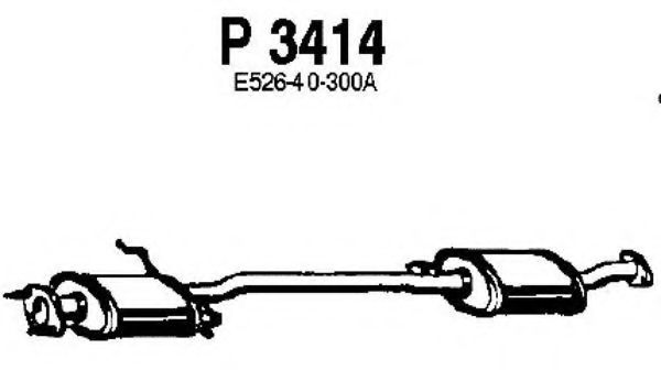 P3414 FENNO Exhaust System Middle Silencer