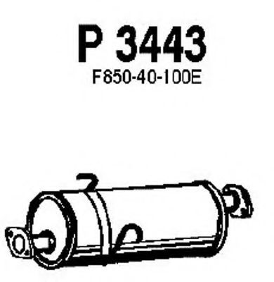 P3443 FENNO Exhaust System End Silencer