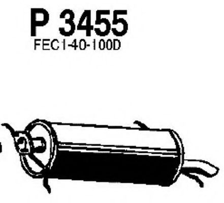 P3455 FENNO Exhaust System End Silencer