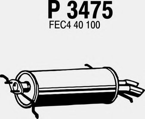 P3475 FENNO Exhaust System End Silencer