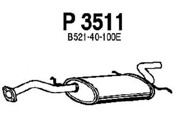 P3511 FENNO Exhaust System End Silencer