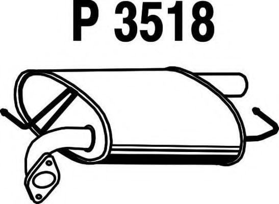 P3518 FENNO Exhaust System End Silencer