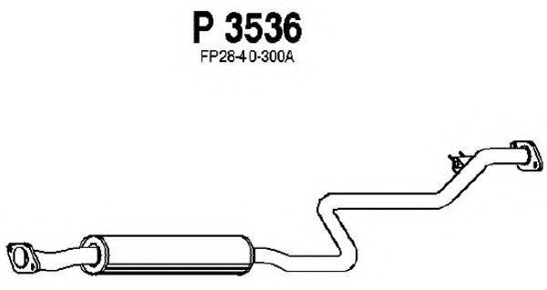 P3536 FENNO Exhaust System Middle Silencer