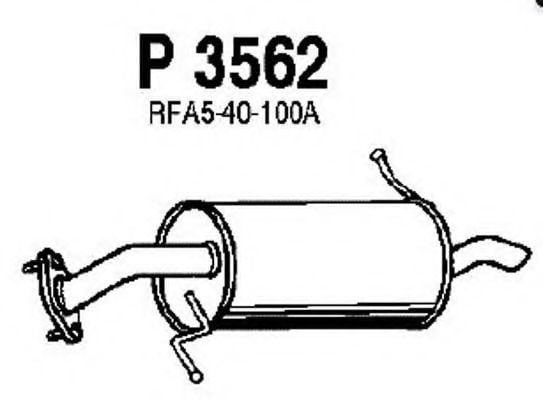 P3562 FENNO Exhaust System End Silencer