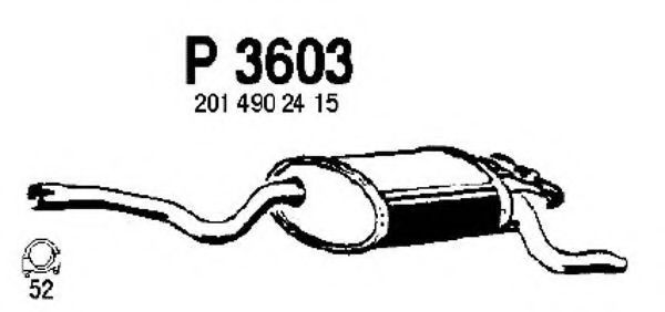 P3603 FENNO Exhaust System End Silencer