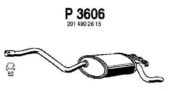 P3606 FENNO Exhaust System End Silencer