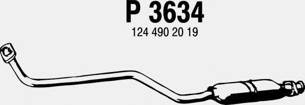 P3634 FENNO Exhaust System Middle Silencer