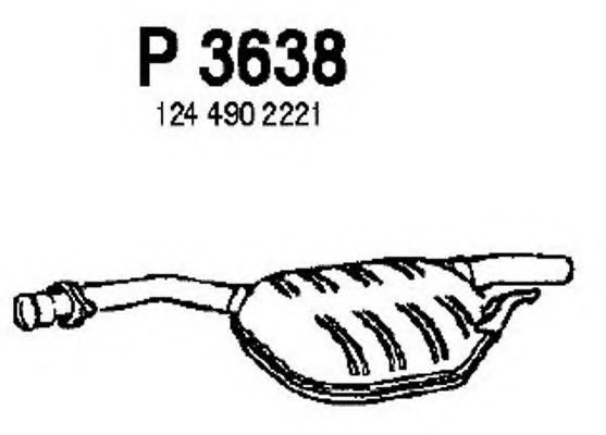 P3638 FENNO Exhaust System Middle Silencer