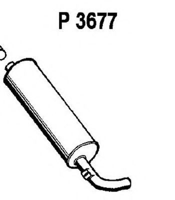 P3677 FENNO Exhaust System End Silencer