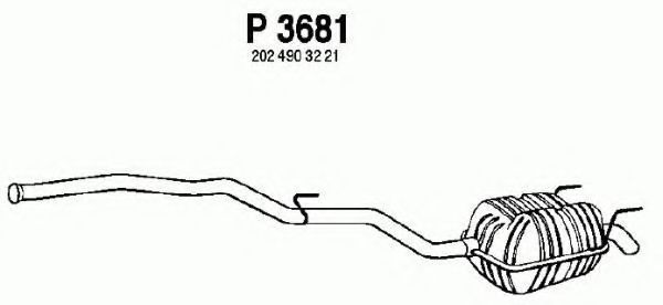 P3681 FENNO Exhaust System End Silencer