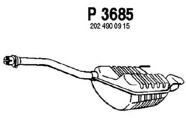 P3685 FENNO Exhaust System End Silencer
