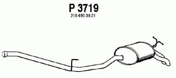 P3719 FENNO Exhaust System End Silencer
