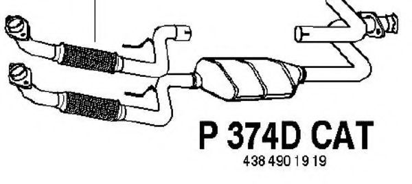 P374DCAT FENNO Exhaust System Catalytic Converter