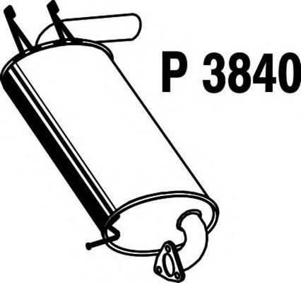 P3840 FENNO Exhaust System End Silencer