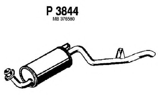 P3844 FENNO Exhaust System End Silencer