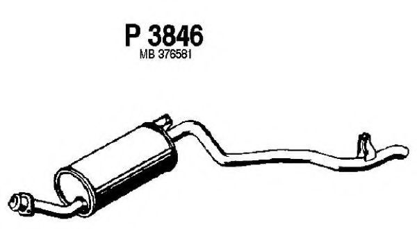 P3846 FENNO Exhaust System End Silencer