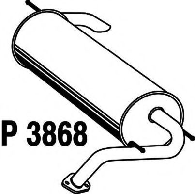 P3868 FENNO Exhaust System End Silencer