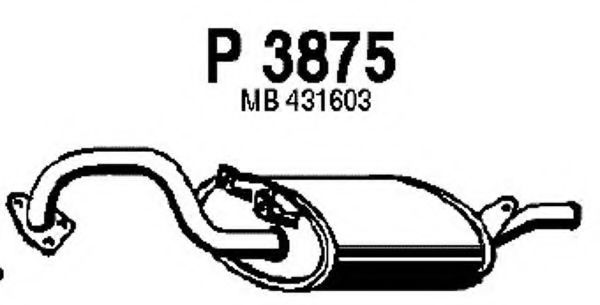 P3875 FENNO Exhaust System End Silencer
