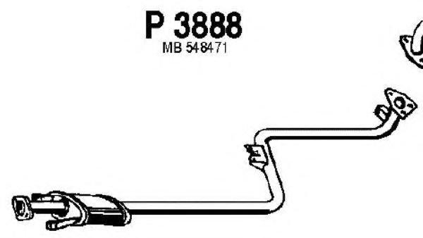 P3888 FENNO Exhaust System Middle Silencer