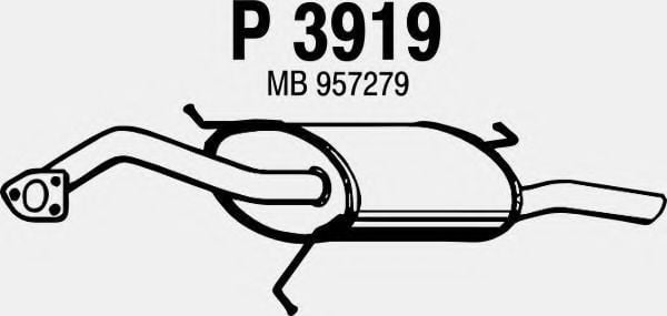 P3919 FENNO Exhaust System End Silencer
