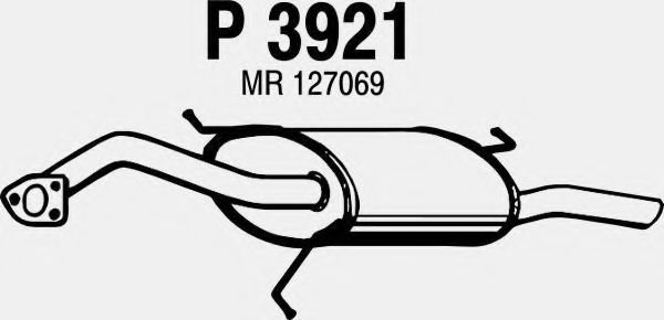 P3921 FENNO Exhaust System End Silencer