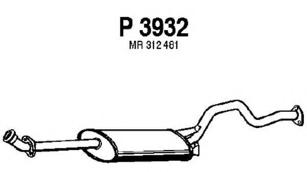 P3932 FENNO Exhaust System Middle Silencer