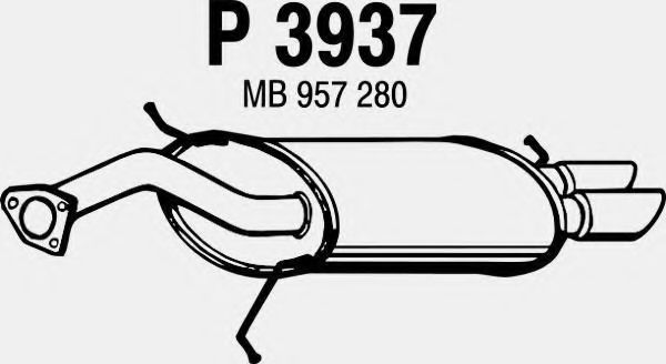 P3937 FENNO Exhaust System End Silencer