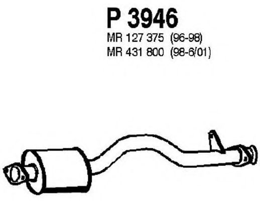 P3946 FENNO Exhaust System Middle Silencer
