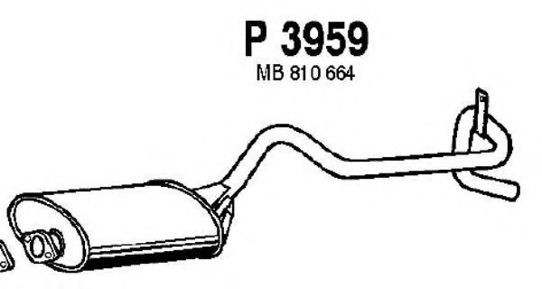 P3959 FENNO Exhaust System End Silencer