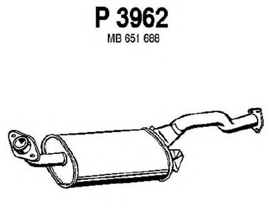 P3962 FENNO Exhaust System End Silencer