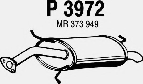 P3972 FENNO Exhaust System End Silencer