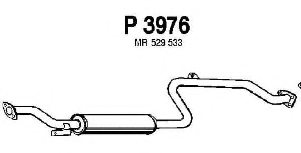 P3976 FENNO Exhaust System Middle Silencer