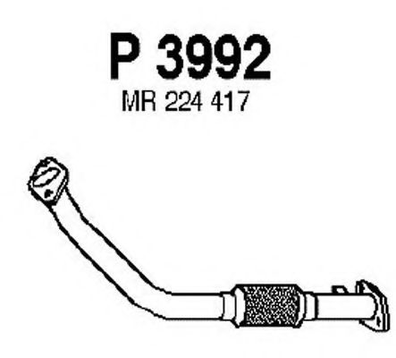 P3992 FENNO Exhaust System Front Silencer