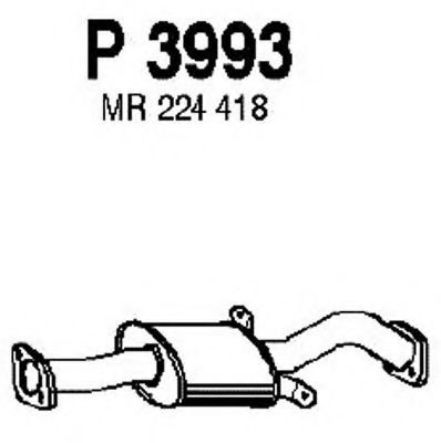 P3993 FENNO Exhaust System Middle Silencer