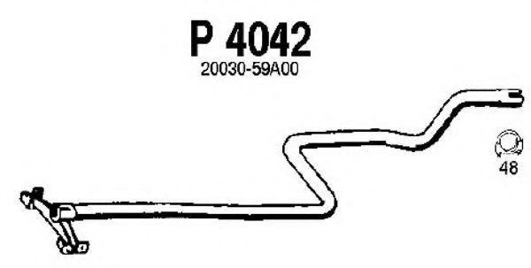 P4042 FENNO Exhaust System Exhaust Pipe
