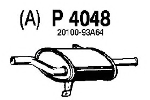 P4048 FENNO Exhaust System End Silencer
