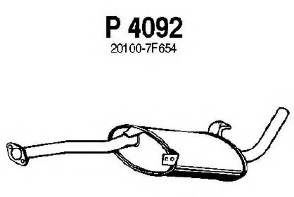 P4092 FENNO Exhaust System End Silencer
