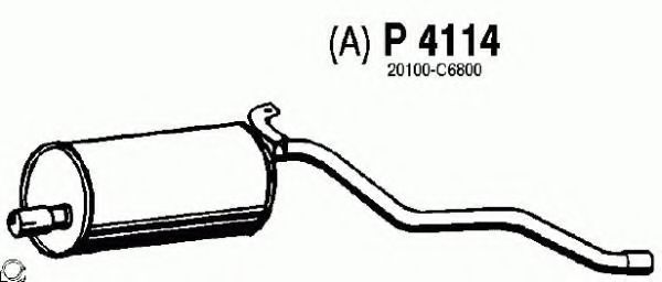 P4114 FENNO Exhaust System End Silencer