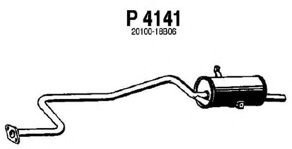 P4141 FENNO Exhaust System End Silencer