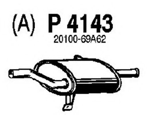P4143 FENNO Exhaust System End Silencer