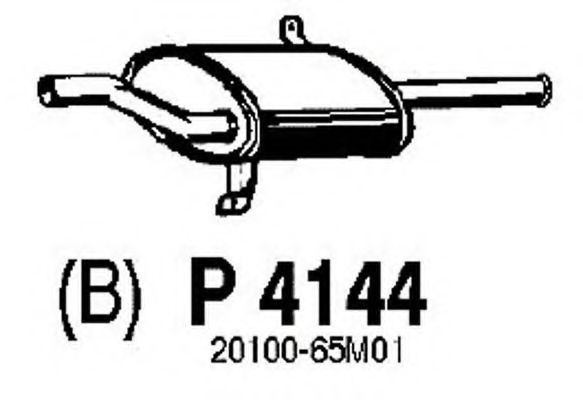 P4144 FENNO Exhaust System End Silencer