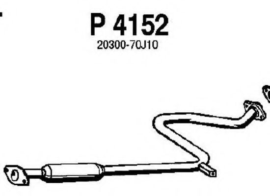 P4152 FENNO Exhaust System Middle Silencer