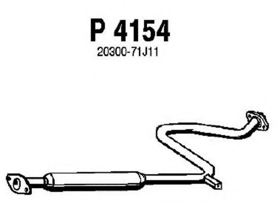 P4154 FENNO Exhaust System Middle Silencer
