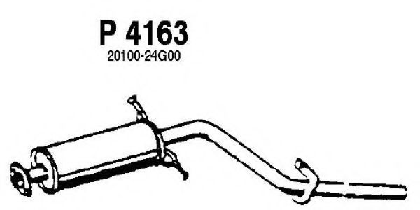P4163 FENNO Exhaust System End Silencer