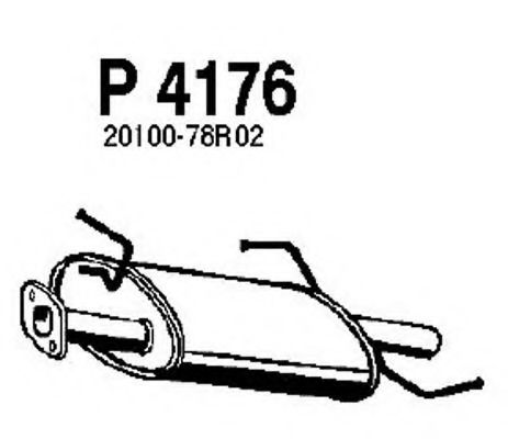 P4176 FENNO Exhaust System End Silencer