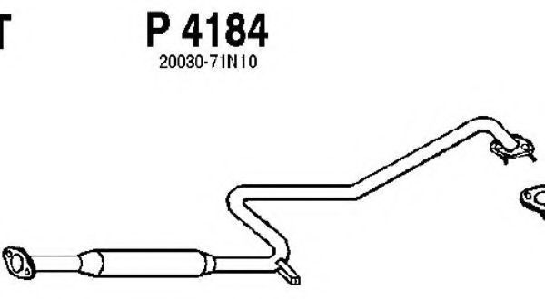 P4184 FENNO Exhaust System Middle Silencer