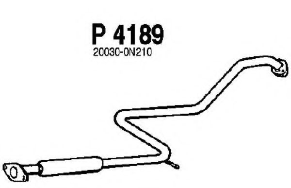 P4189 FENNO Exhaust System Middle Silencer