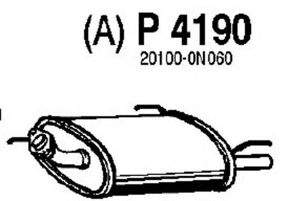 P4190 FENNO Exhaust System End Silencer