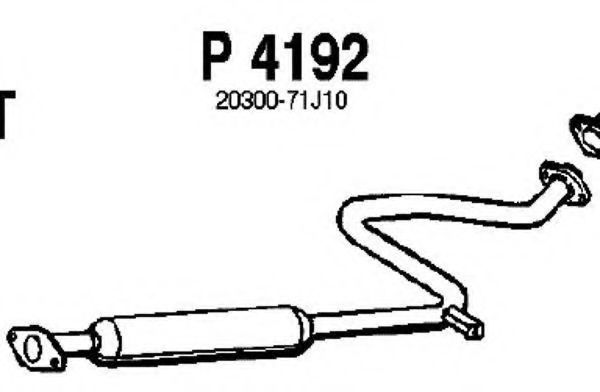 P4192 FENNO Exhaust System Middle Silencer