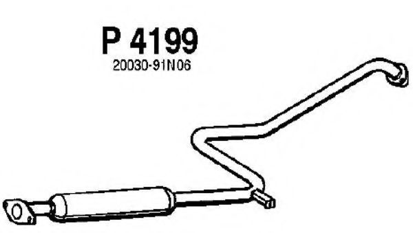 P4199 FENNO Exhaust System Middle Silencer